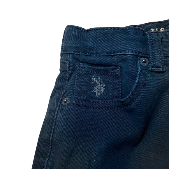 US Polo Assn Boys Pants Black Jeans Kids Size 6 Pocket Logo Casual Jeans - Picture 2 of 7